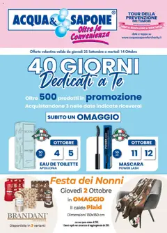 Anteprima dell'opuscolo Volantino 40 Giorni dal negozio Acqua e Sapone valido da 25/09/2025
