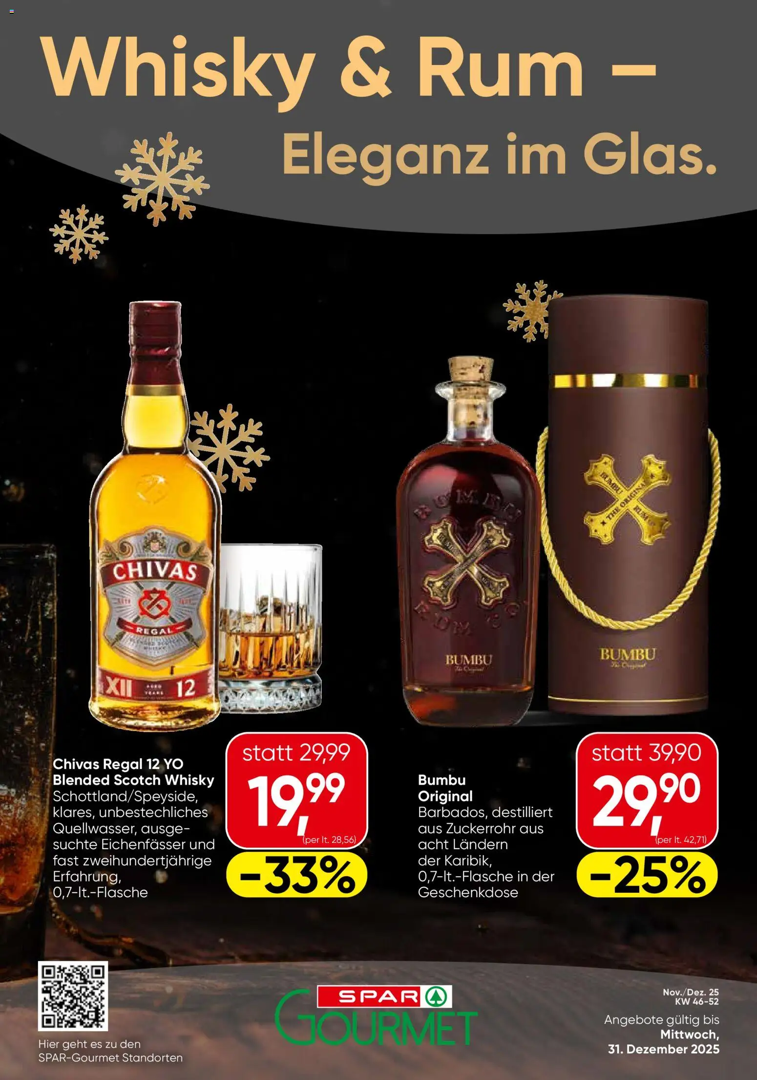 Vorschau der Angebote: SPAR Gourmet Whisky & Rum Burgenland gültig ab 08.11.2025