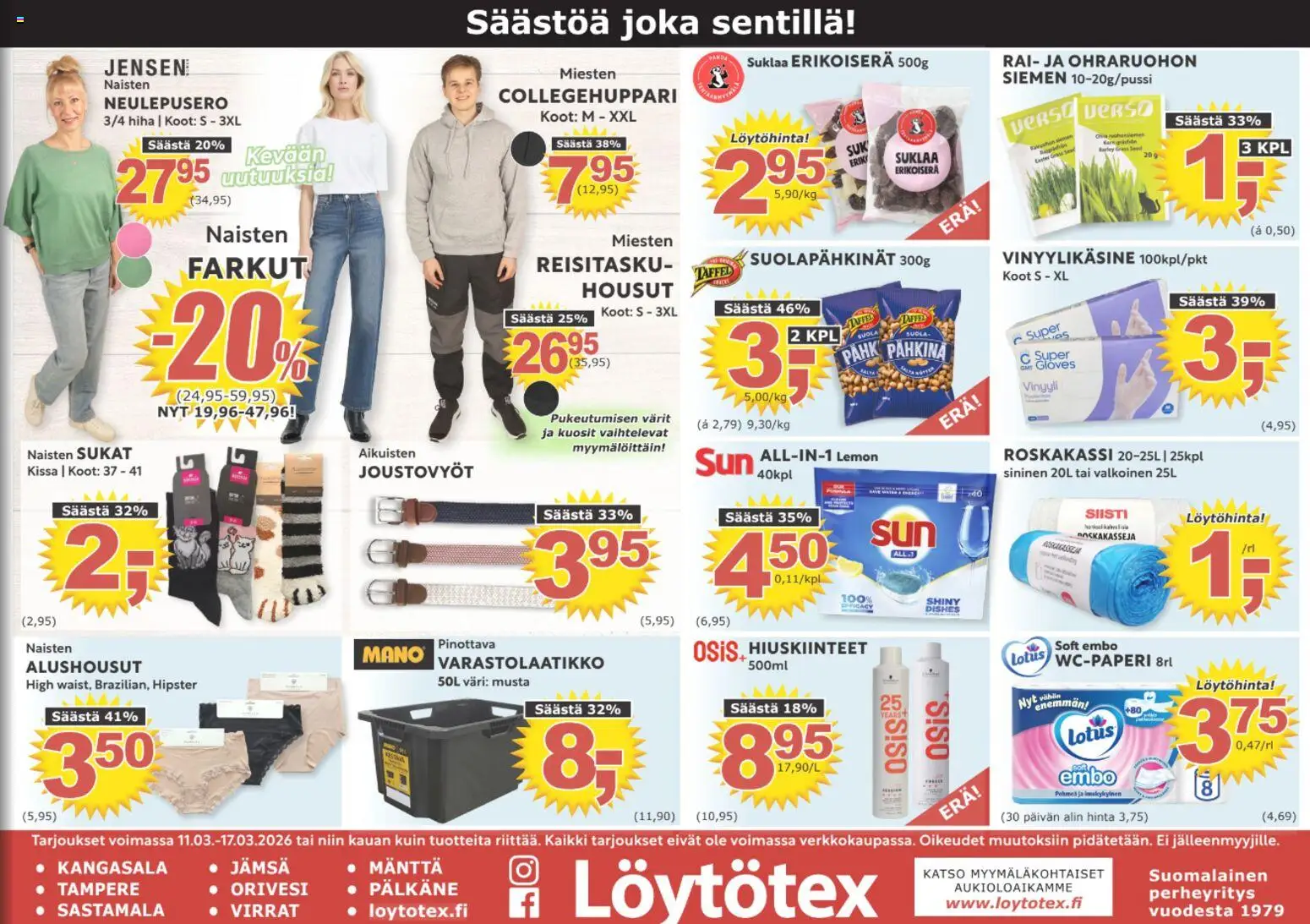 Kaupan Löytötex Löytötex tarjoukset esikatselu, voimassa 11/03/2026