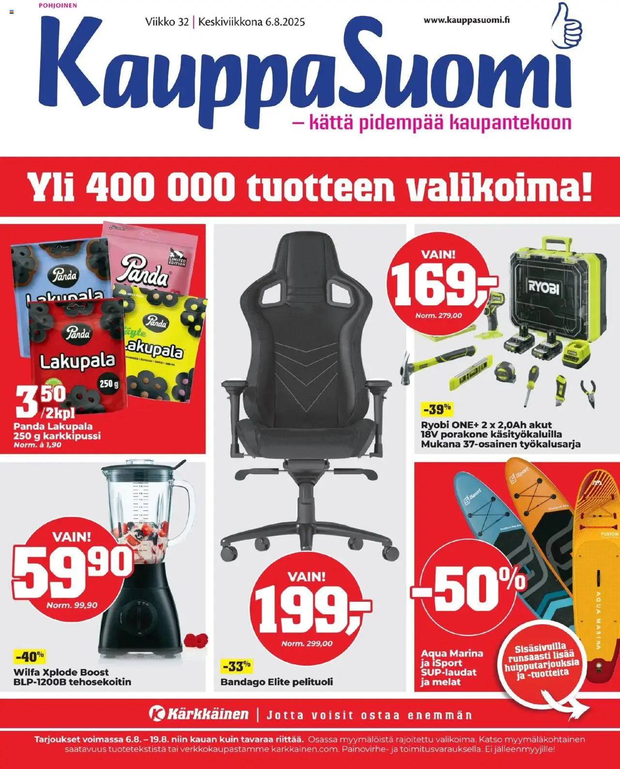 Kärkkäinen-kaupan KauppaSuomi - Pohjoinen painos voimassa 06/08/2025 - Sivulla 1
