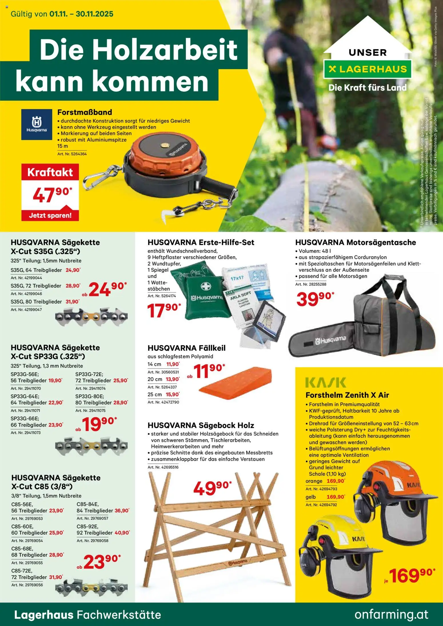 Vorschau der Angebote: Lagerhaus Die Holzarbeit kann kommen gültig ab 01.11.2025 - Spiegel, Gewicht