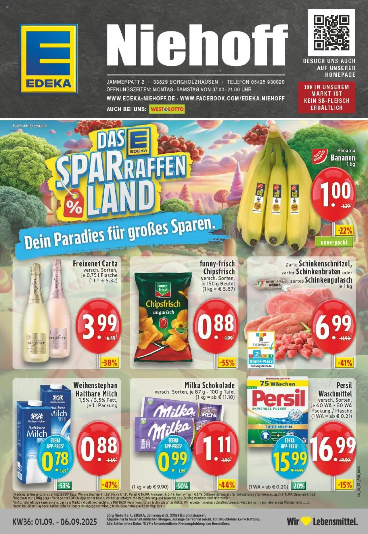 EDEKA Prospekt ab 01.09.2025 - Prospekt Borgholzhausen Online