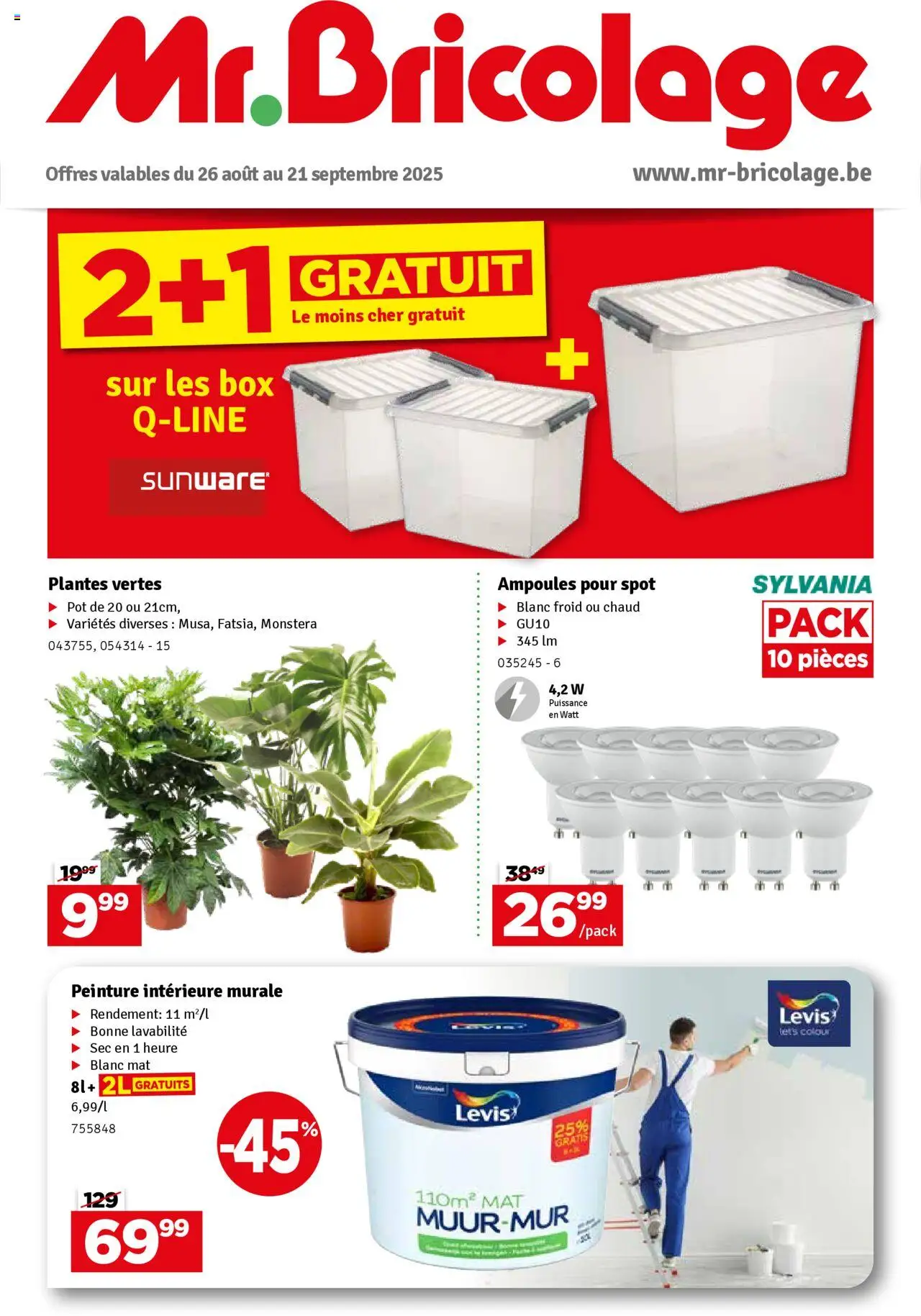 Mr Bricolage shop Folder / Publicité geldig vanaf 26/08/2025 - Paginanummer 1