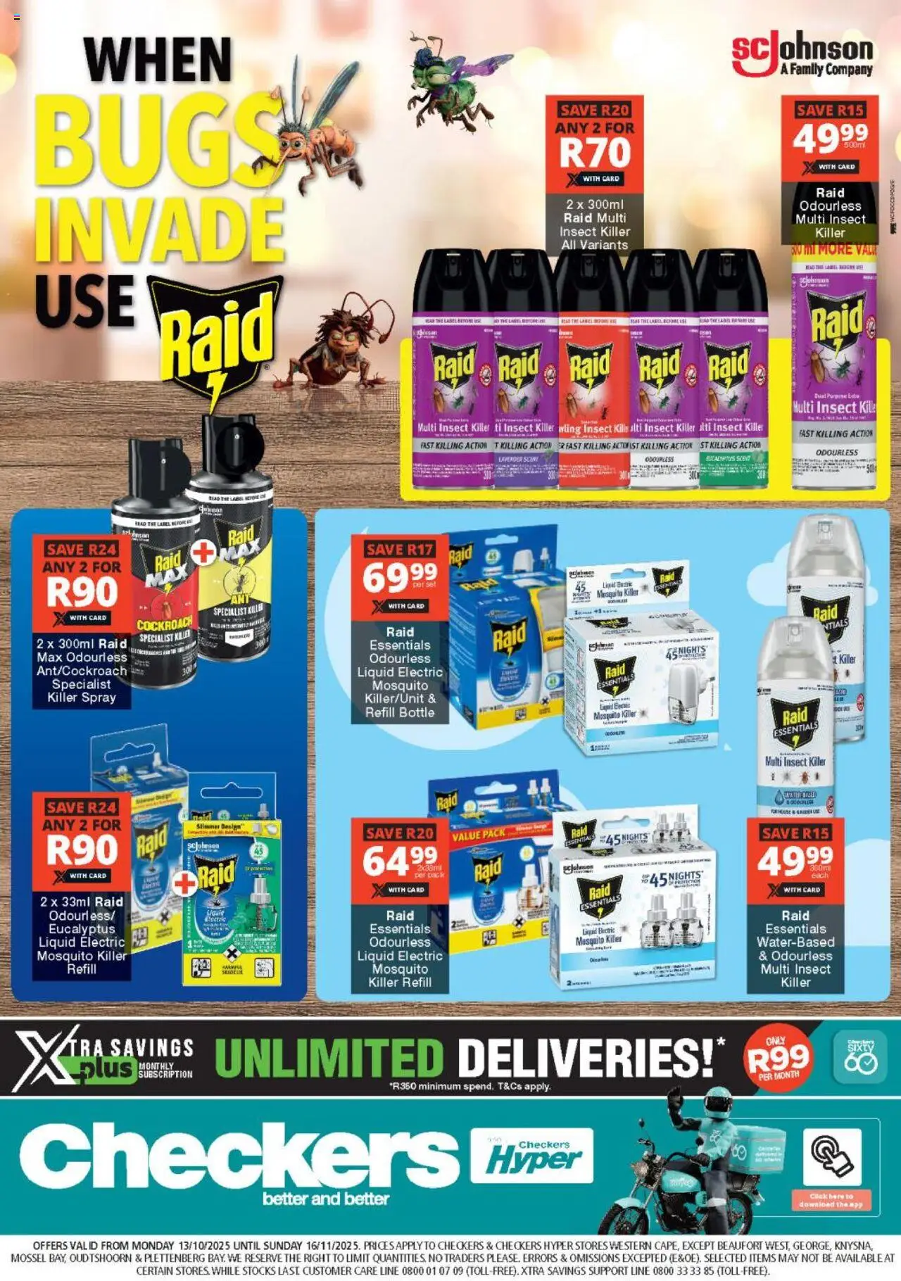 Checkers Western Cape - Raid Promotion 13/10 - 16/10/2025 >> Catalogue