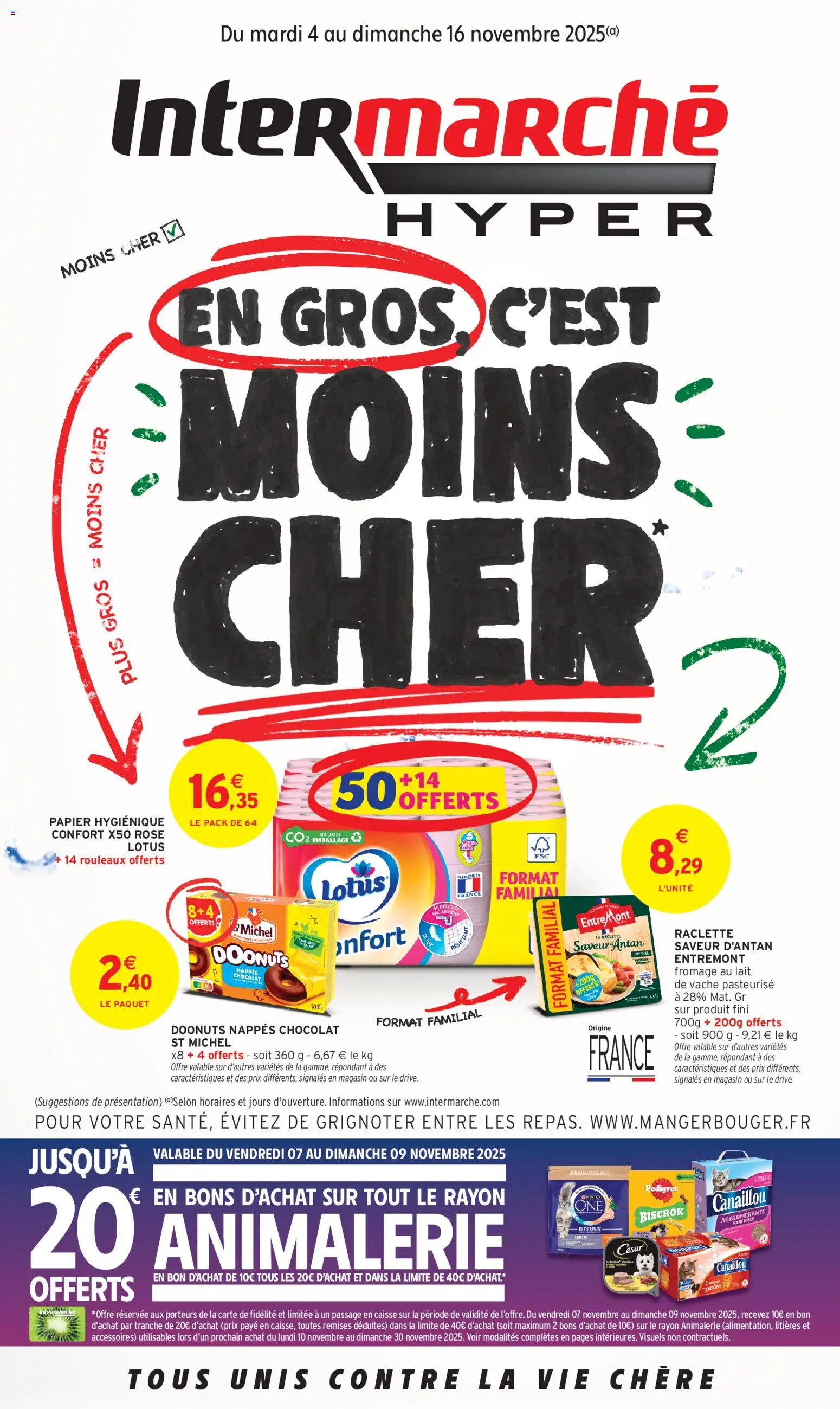 Prévisualisation de En gros c’est moins cher du magasin Intermarché formulaire valide 04/11/2025