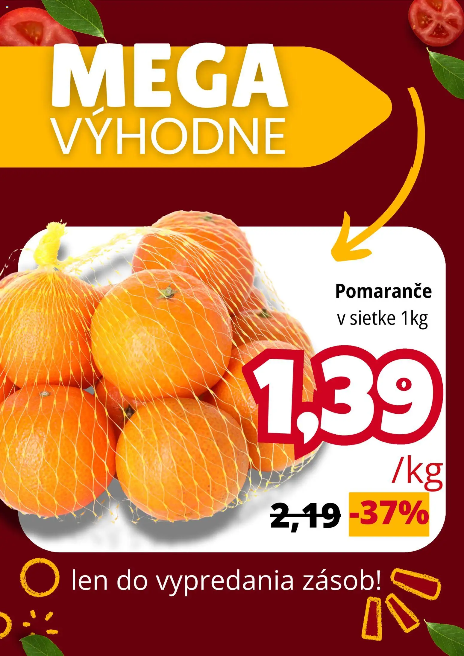 Náhľad CBA Komfos letáku platného od 25.02.2026 - Pomaranče