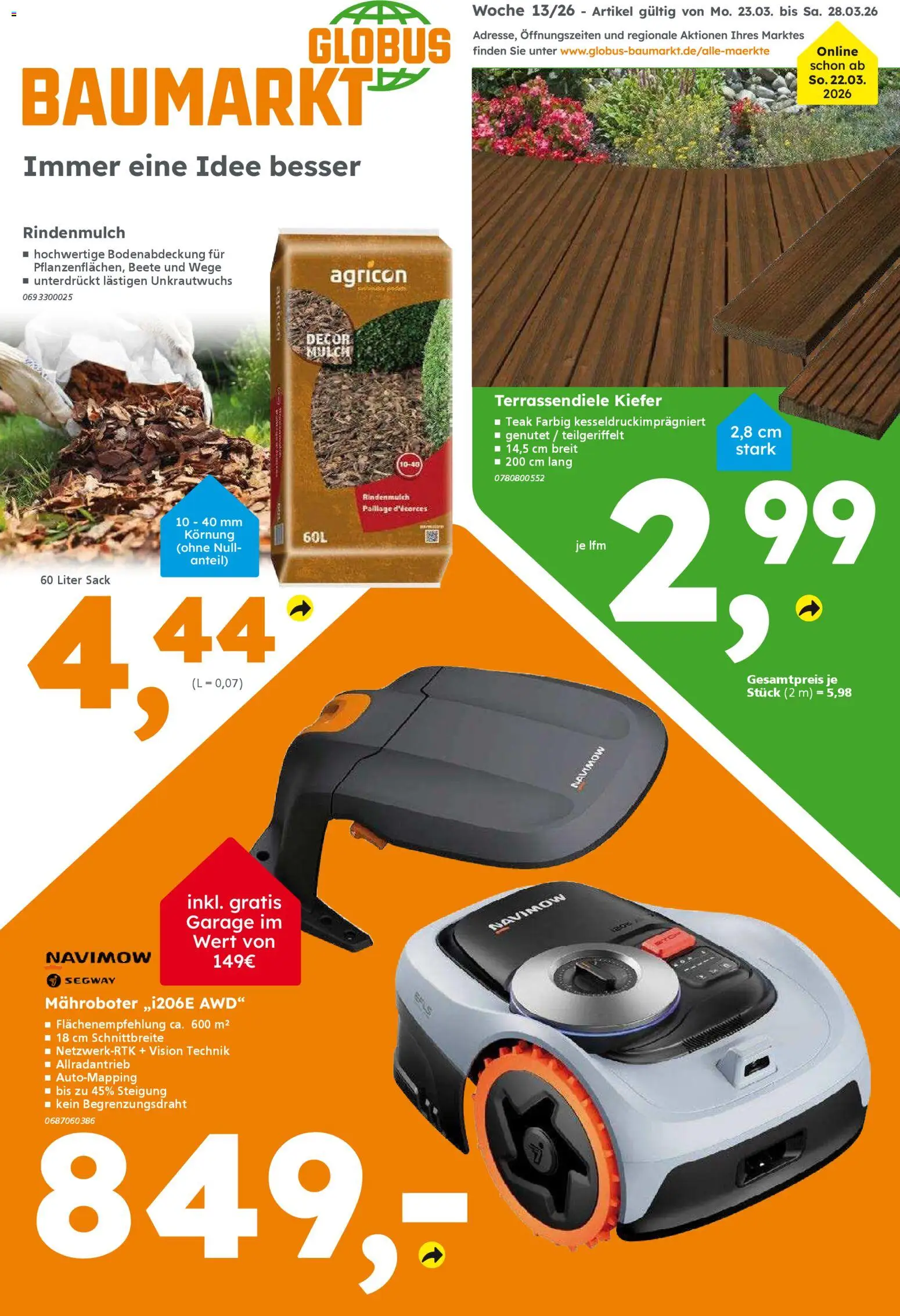 Vorschau von dem Prospekt des Geschäftes Globus Baumarkt, gültig ab dem 23.03.2026