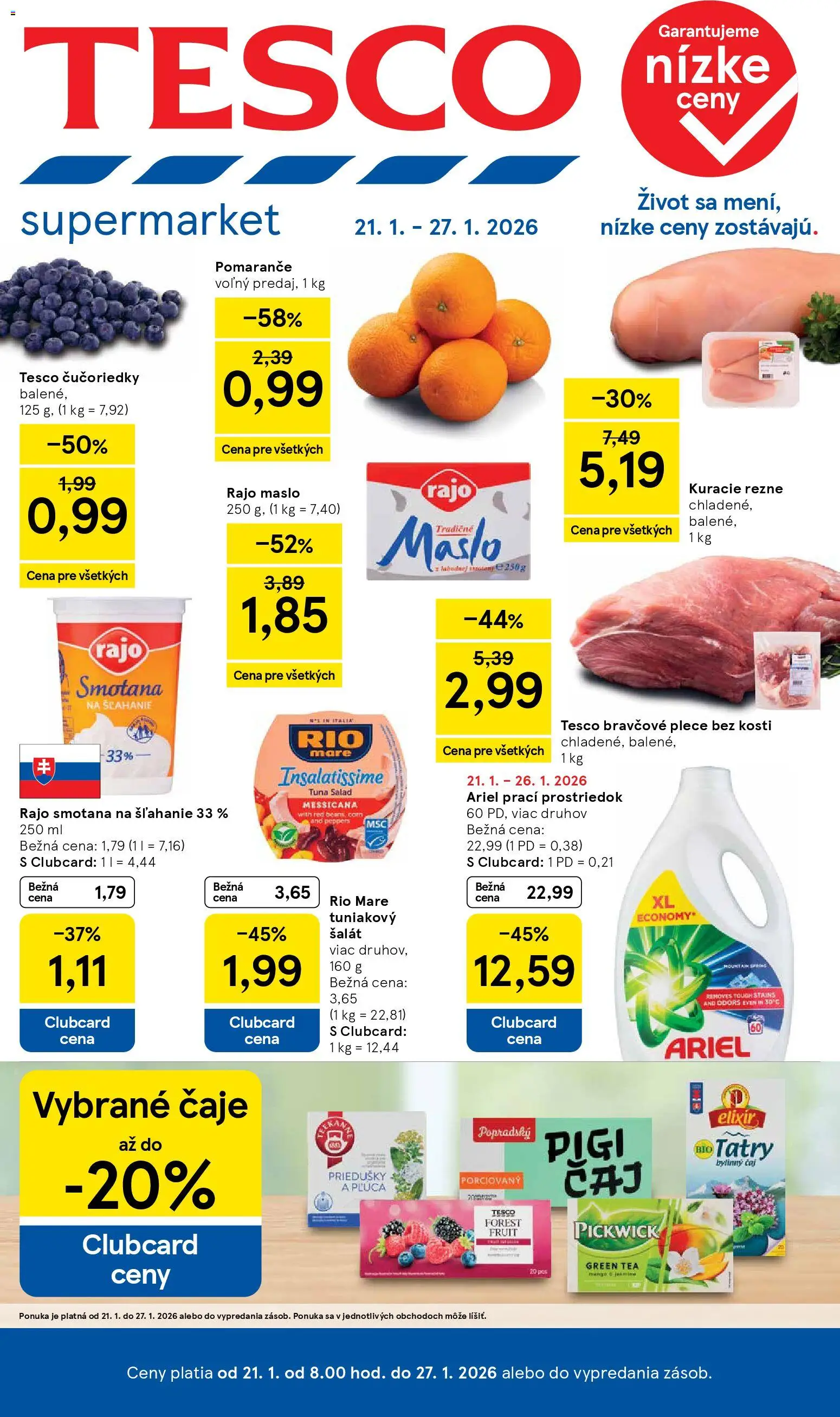 Náhľad Tesco letáku platného od 21.01.2026