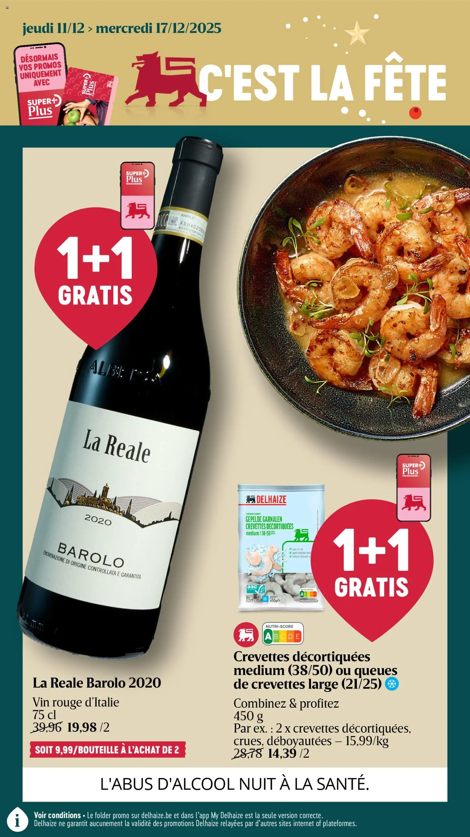 Voorbeeld van Folder de la semaine 50 van winkel Delhaize geldig vanaf 11/12/2025 - La, Garnalen