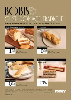 Pregled letka Bobis Super ponuda trgovine Tommy vrijedi od 29.01.2026