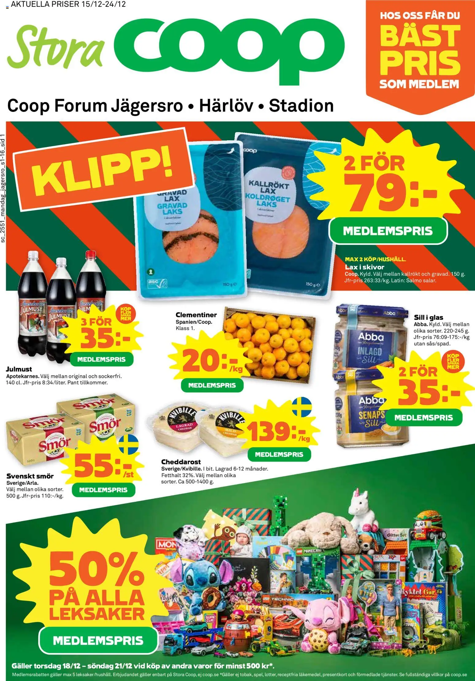 Förhandsgranska reklamblad Malmö från butik Coop Forum gäller från 15/12/2025