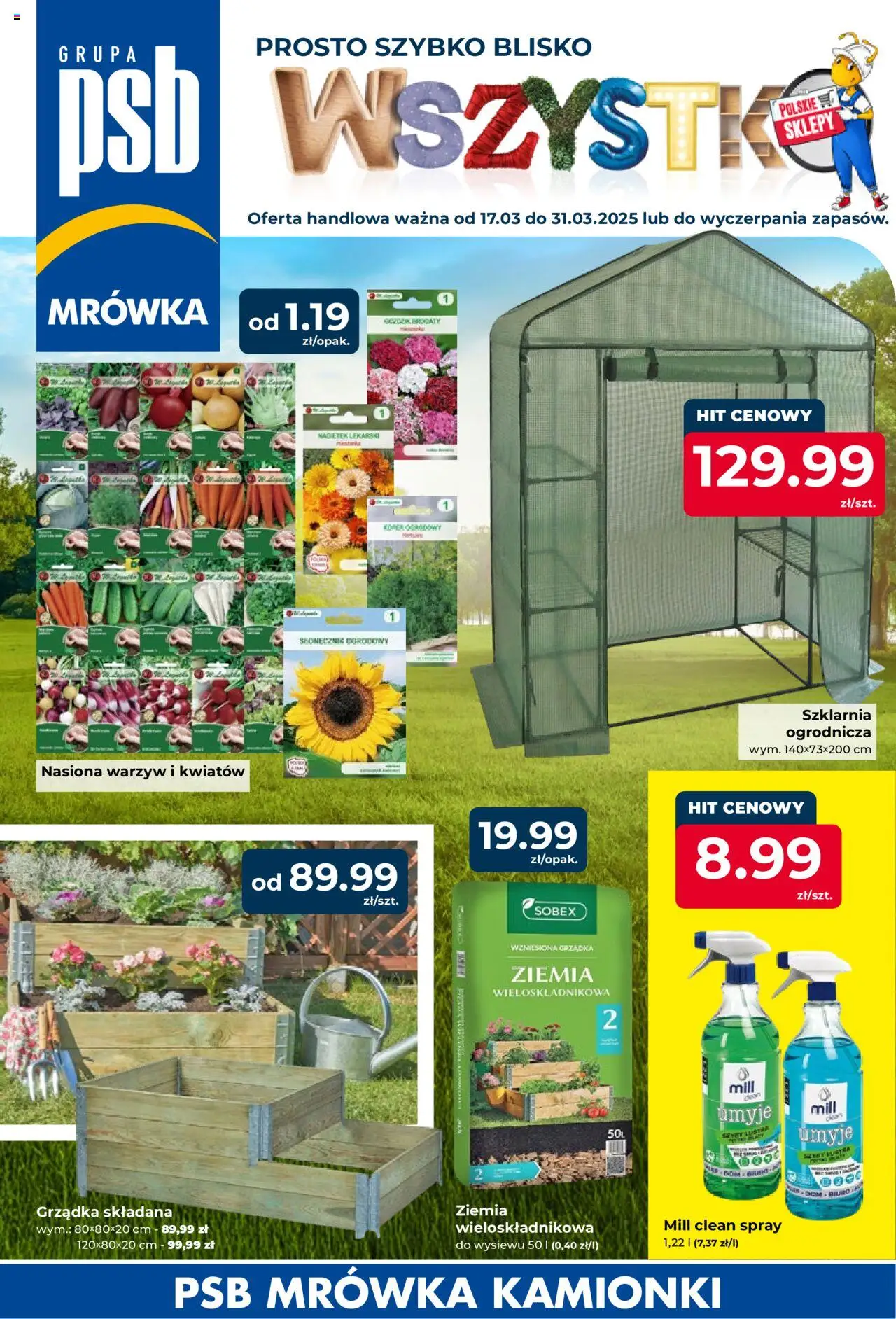 MRÓWKA Gazetka 17.03.2025 - 31.03.2025 - Gazetka promocyjna - Numer strony 1 - Ziemia, Słonecznik, Nasiona