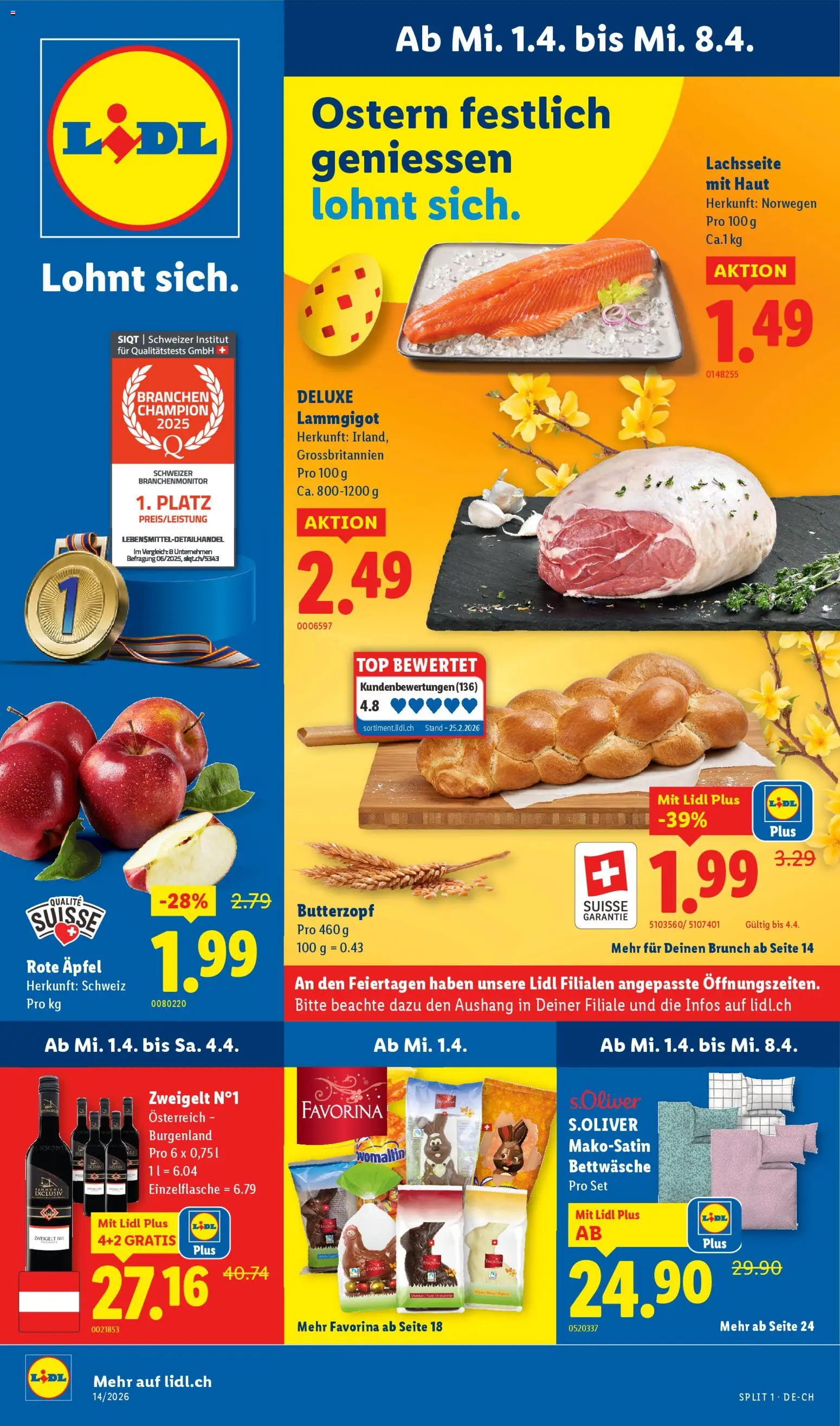 Vorschau des Merkblatts Lidl aktionen vom Shop Lidl gültig von 01.04.2026 bis 08.04.2026