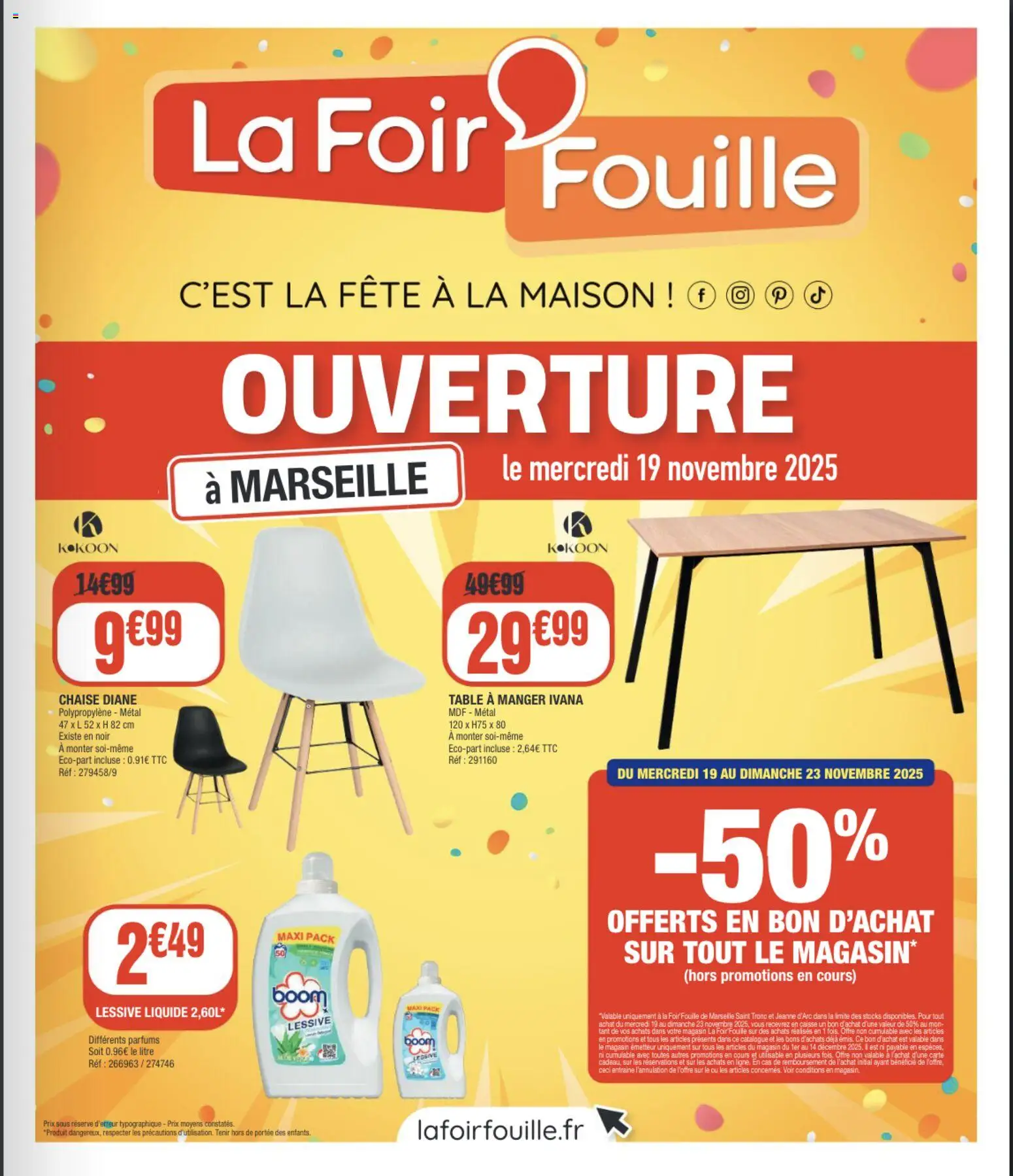 Prévisualisation de Ouverture à Marseille du magasin La Foir'Fouille formulaire valide 19/11/2025