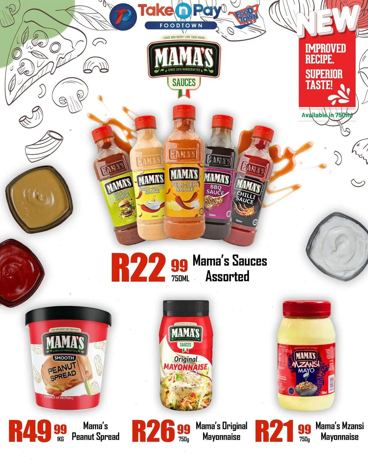 Take n Pay Mama’s Sauces & Spreads from 18/08 - 24/08/2025 > Promotions