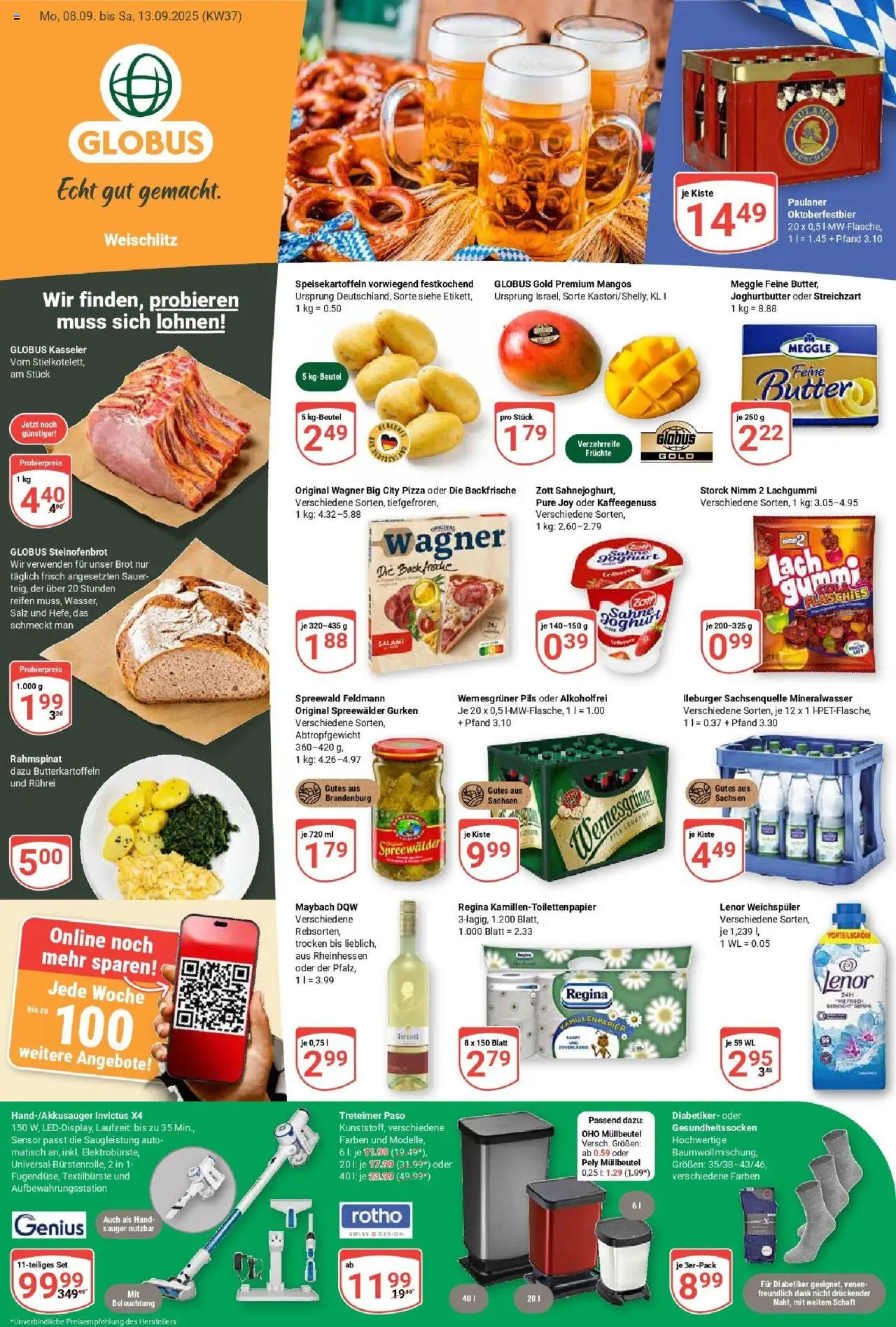 Globus Prospekt ab Montag 07.09.2025 > Prospekt Weischlitz	