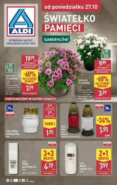 Pogląd gazetki "Światełko pamięci" ze sklepu Aldi ważnej od 27.10.2025