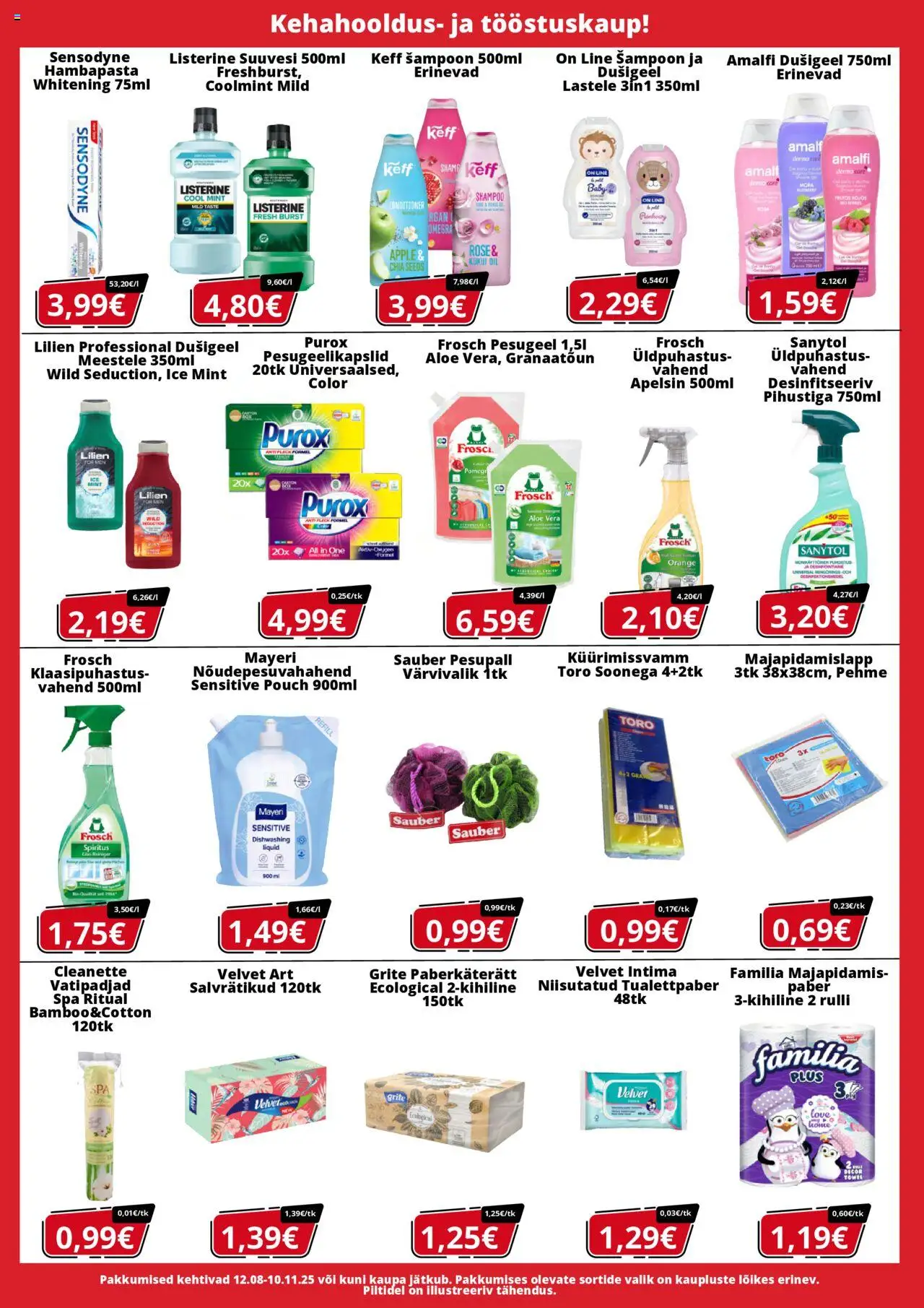 A1000 Market kliendilehe eelvaade alates 2025.08.12