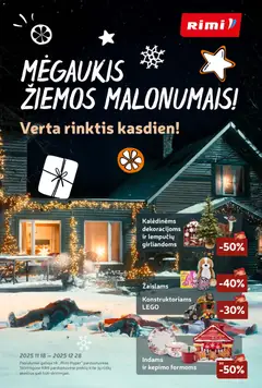 Rimi parduotuvės leidinio Žiemos švenčių ne maisto prekių katalogas 2025 galiojančio nuo 2025.11.18 peržiūra