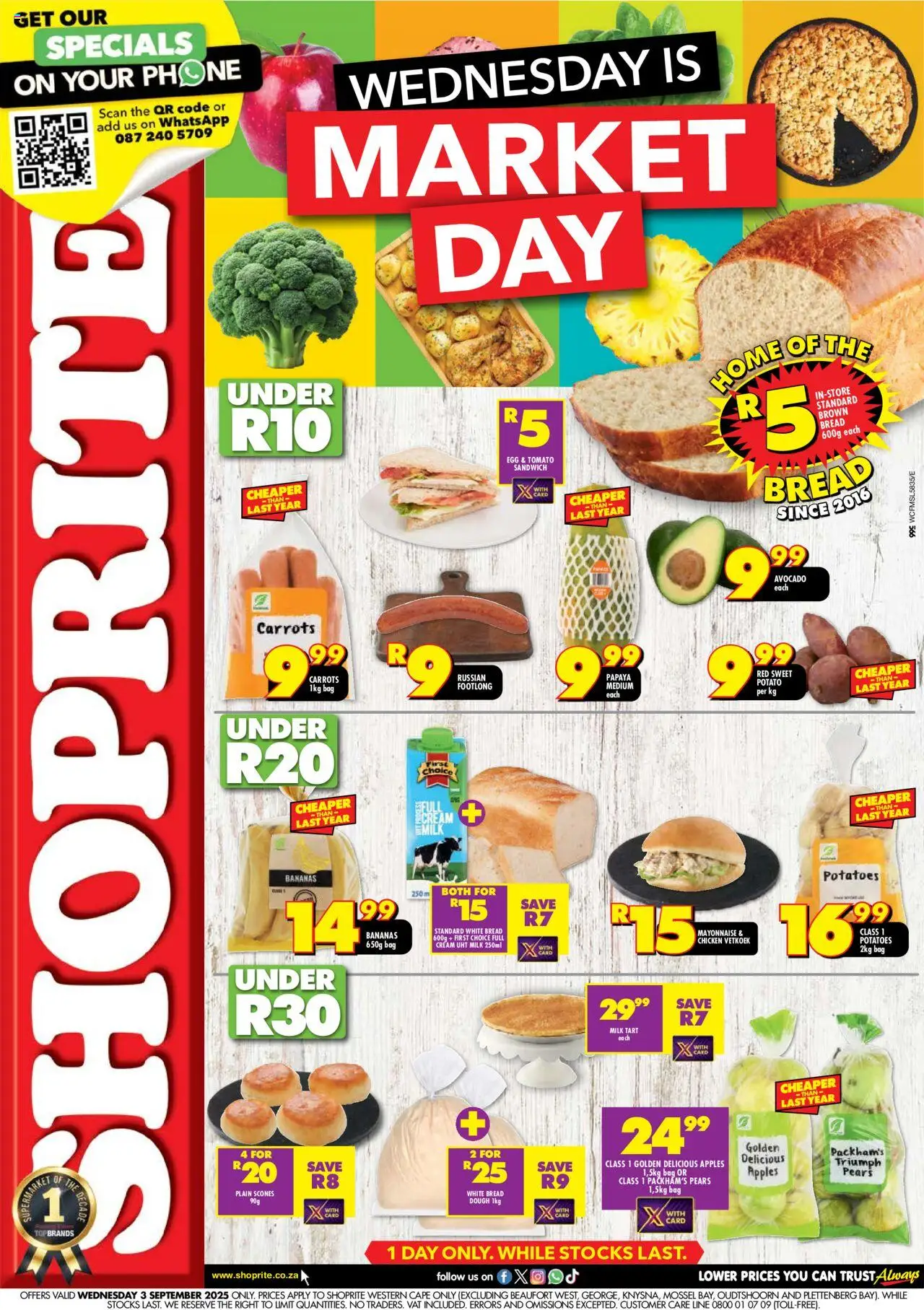 Shoprite Western Cape - Market Day Deals 03/09 - 03/09/2025 >> Catalogue