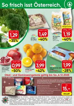 Vorschau der Angebote: Spar Salzburg Obst & Gemüse gültig ab 01.12.2025