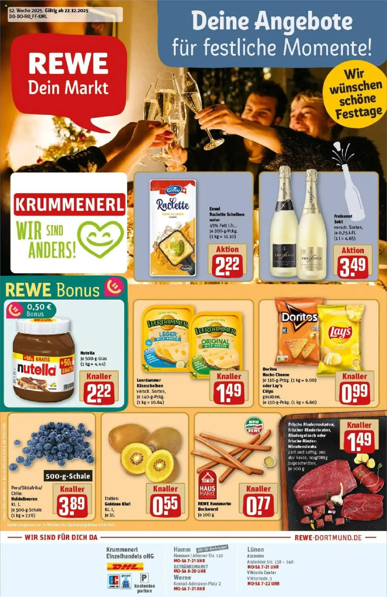 Vorschau von dem Prospekt des Geschäftes Rewe, gültig ab dem 22.12.2025