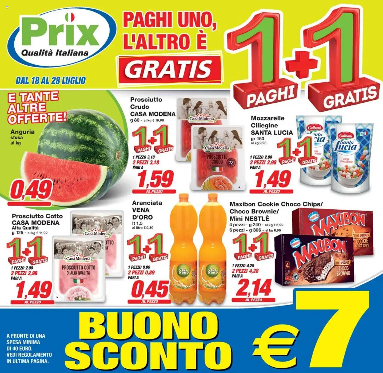 Volantino Prix valido da 18/07/2025 numero di pagina 1
