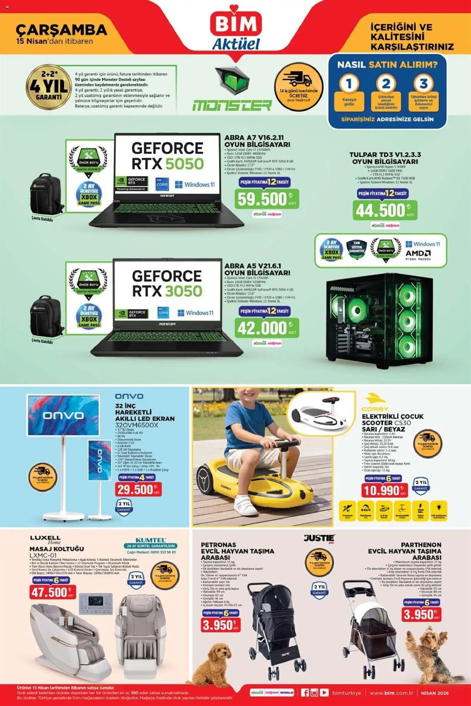 BİM BİM - Katalog Çarşamba 15.04.2026 - Broşürünün önizlemesi