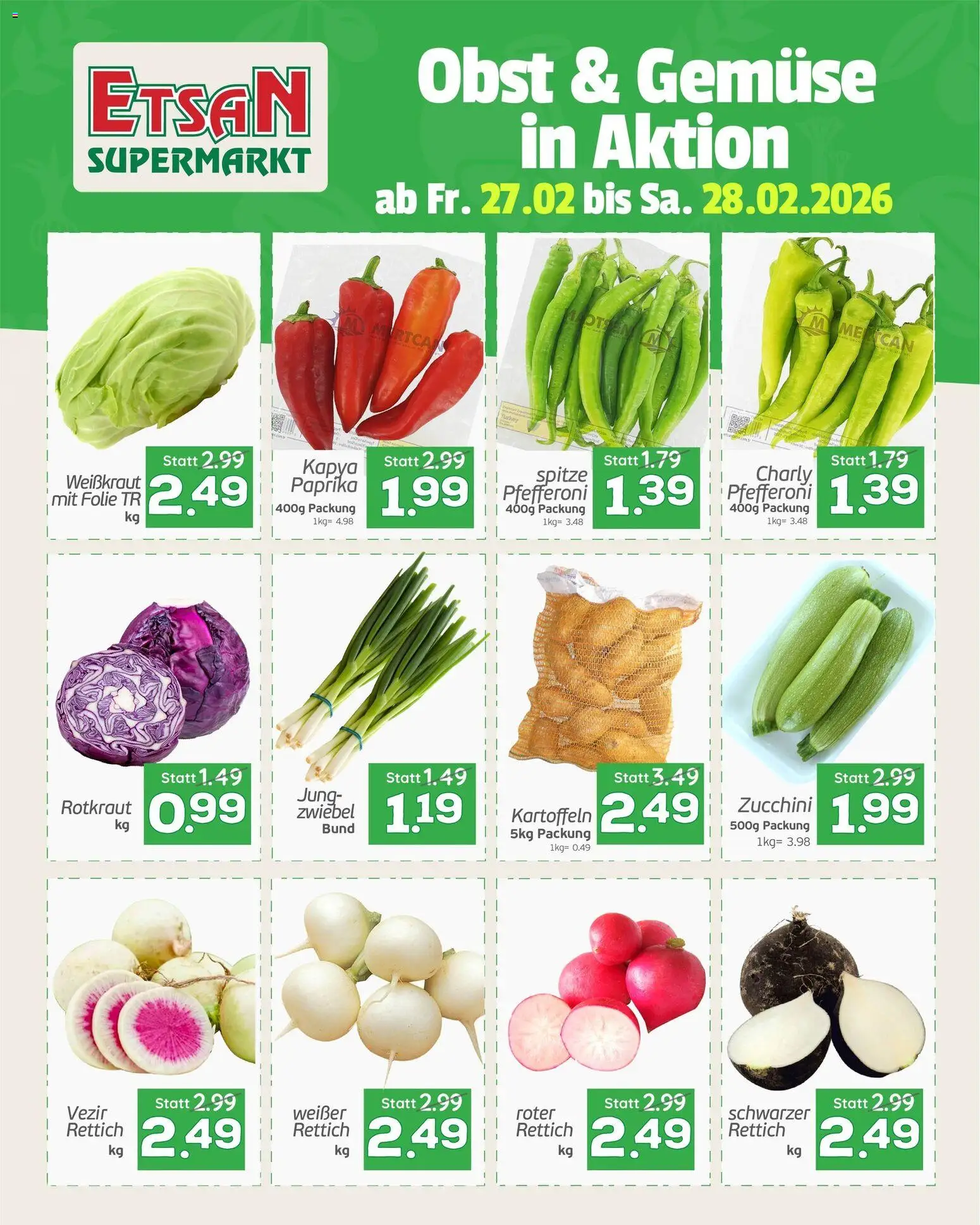 Vorschau der Angebote: ETSAN ETSAN Obst und Gemüse gültig ab 27.02.2026