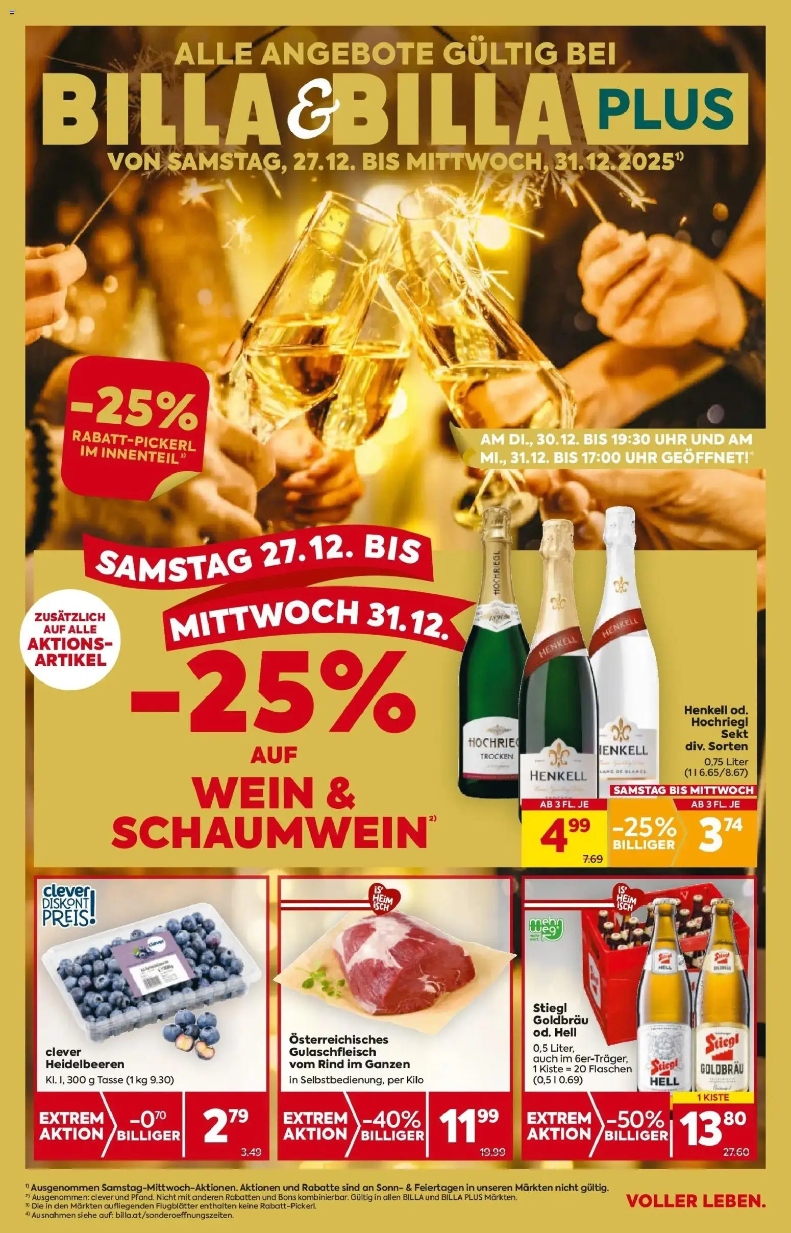 Vorschau der Angebote: Billa Oberndorf Bei Salzburg, Lamprechtshausen, Maria Alm gültig ab 27.12.2025