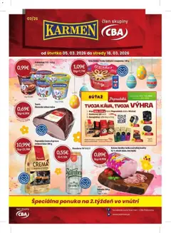 Náhľad KARMEN CBA letáku platného od 05.03.2026