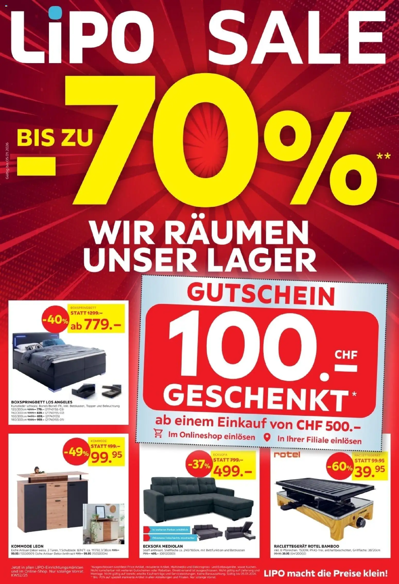 Vorschau des Merkblatts Aktionen Sale vom Shop Lipo gültig von 23.12.2025 bis 