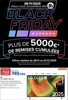Prévisualisation de Black Friday weekend du magasin Costco formulaire valide 28/11/2025
