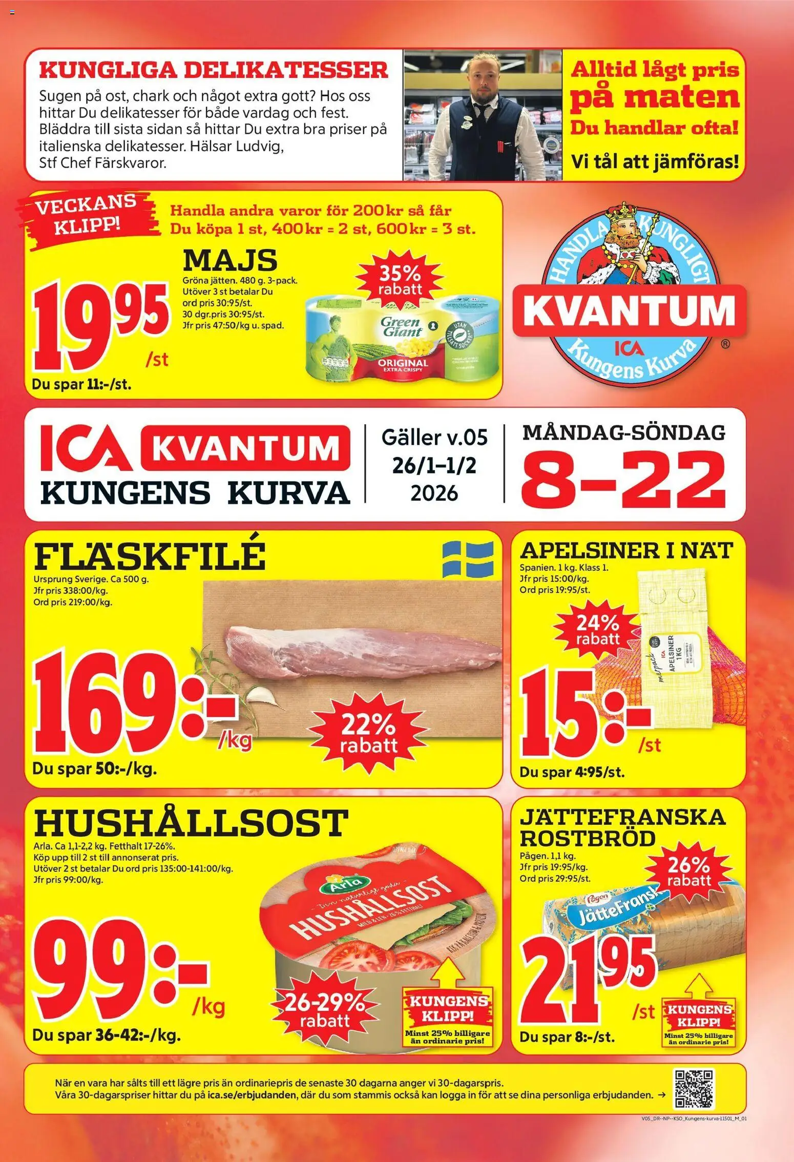 Förhandsgranska reklamblad Kungens Kurva från butik ICA Kvantum gäller från 26/01/2026