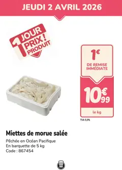 Prévisualisation de Promocash PROMO morue du magasin Promocash formulaire valide 02/04/2026
