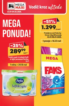 Pregled Mega Maxi kataloga - važi od 22.01.2026