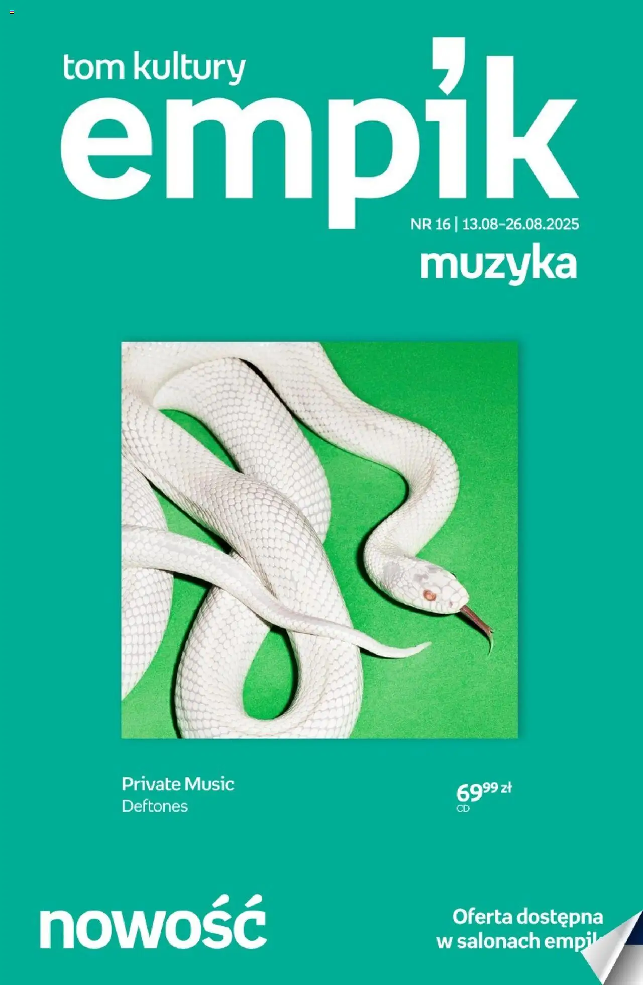Empik Tom kultury - Muzyka od 13.08.2025 - Nowa Gazetka - Numer strony 1