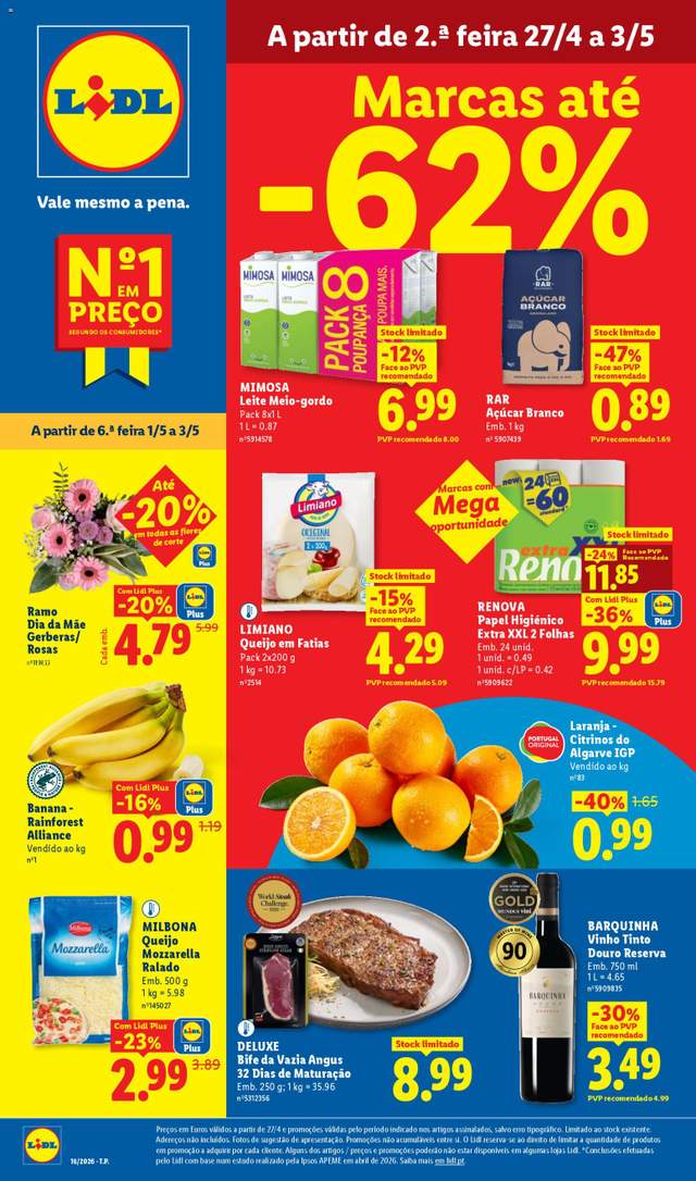 Novo folheto Lidl a partir de 27/04