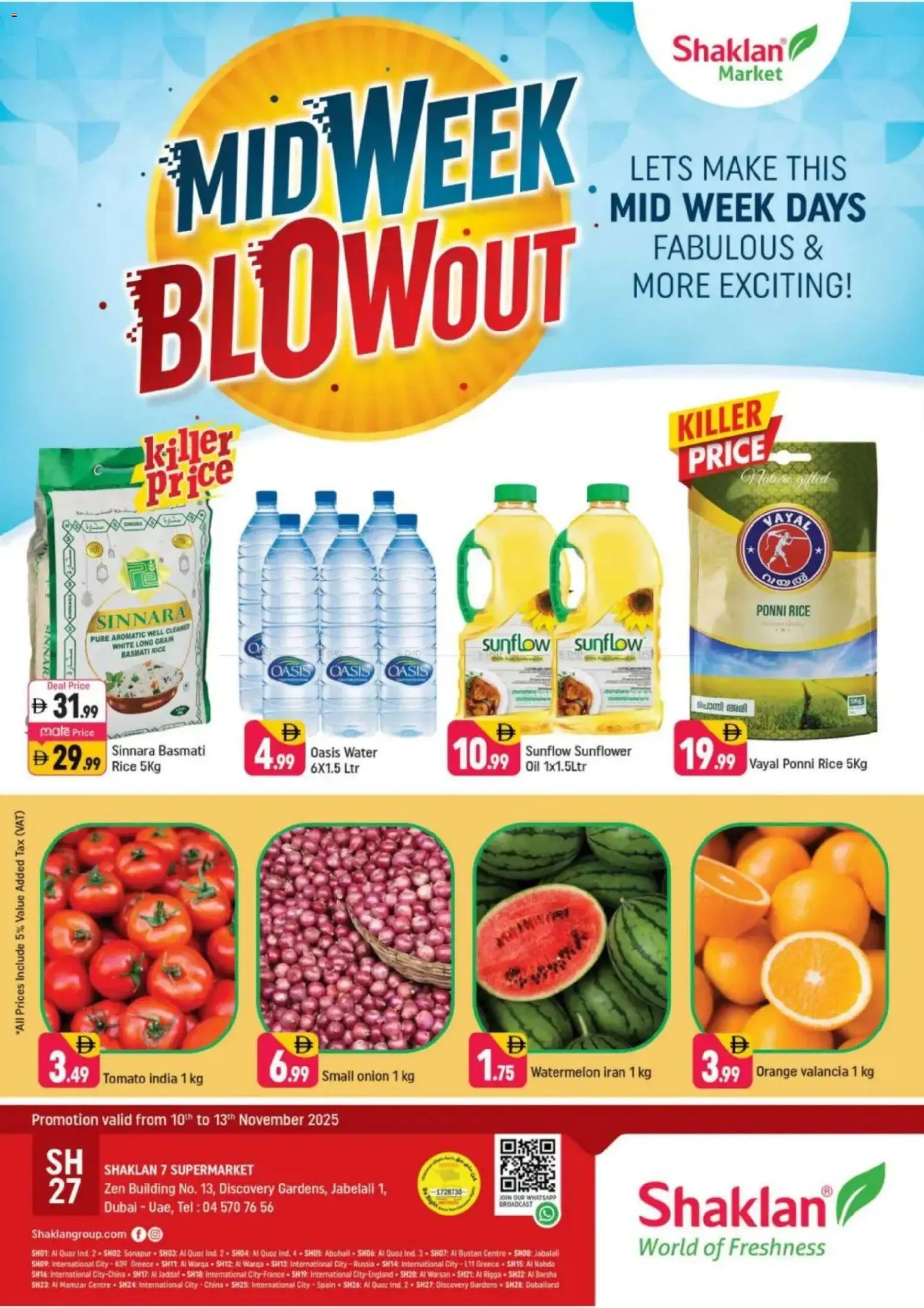Preview of the catalogue Midweek Blow Out - Shaklan 7 Supermarket, Zen Building, Jebel Ali of store Shaklan valid from 10 Nov, 2025