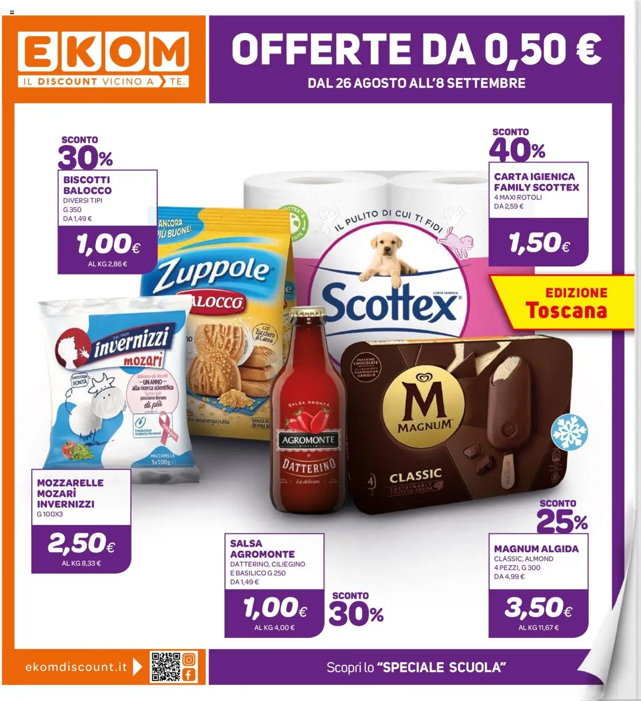 Volantino Ekom valido da 26/08/2025 numero di pagina 1