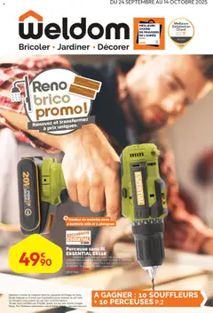 Prévisualisation de Catalogue du magasin Weldom formulaire valide 24/09/2025