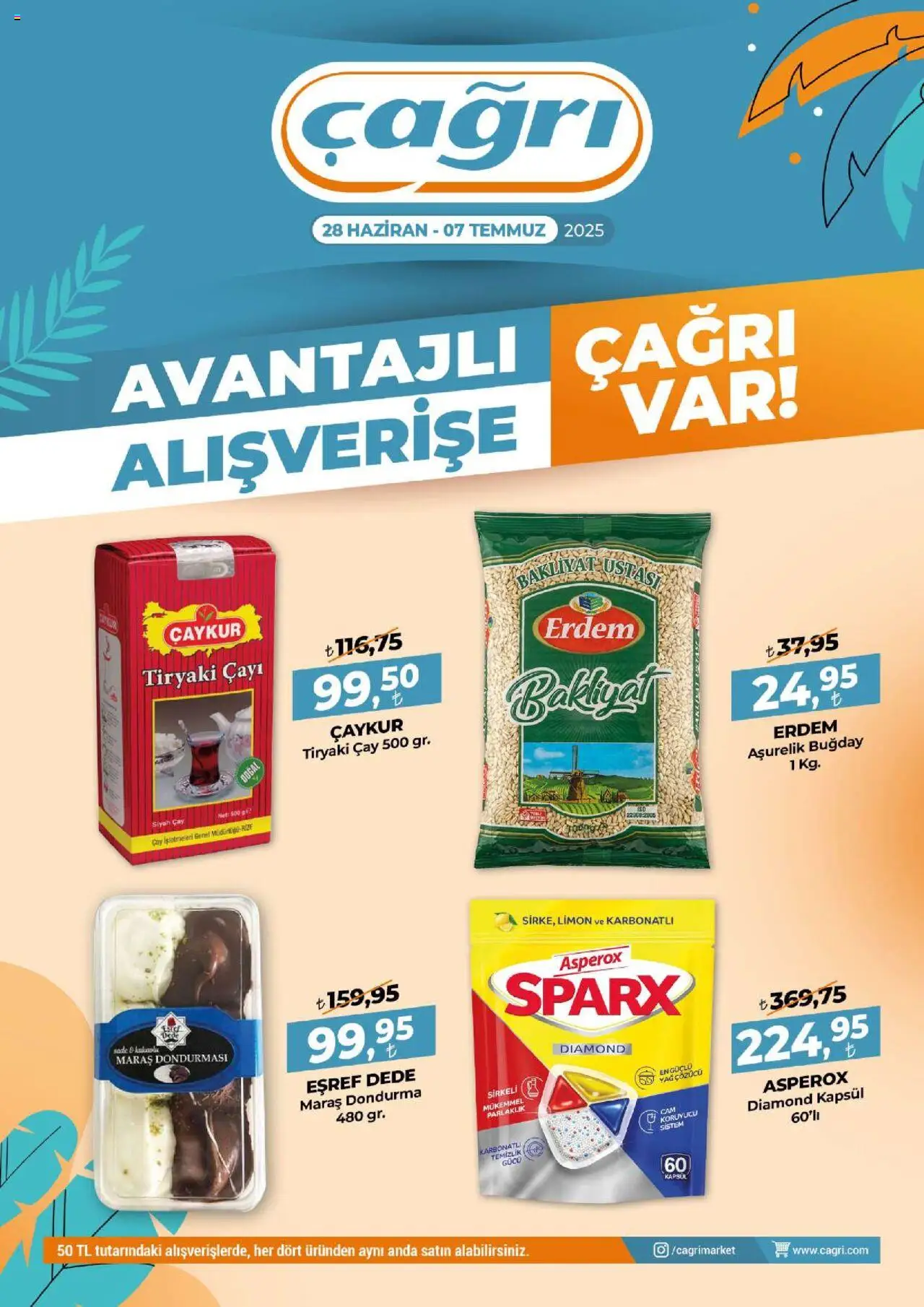 Çağrı Market Katalog (28 Haziran 2025) - Indirim, Broşür - Sayfa numarası 1