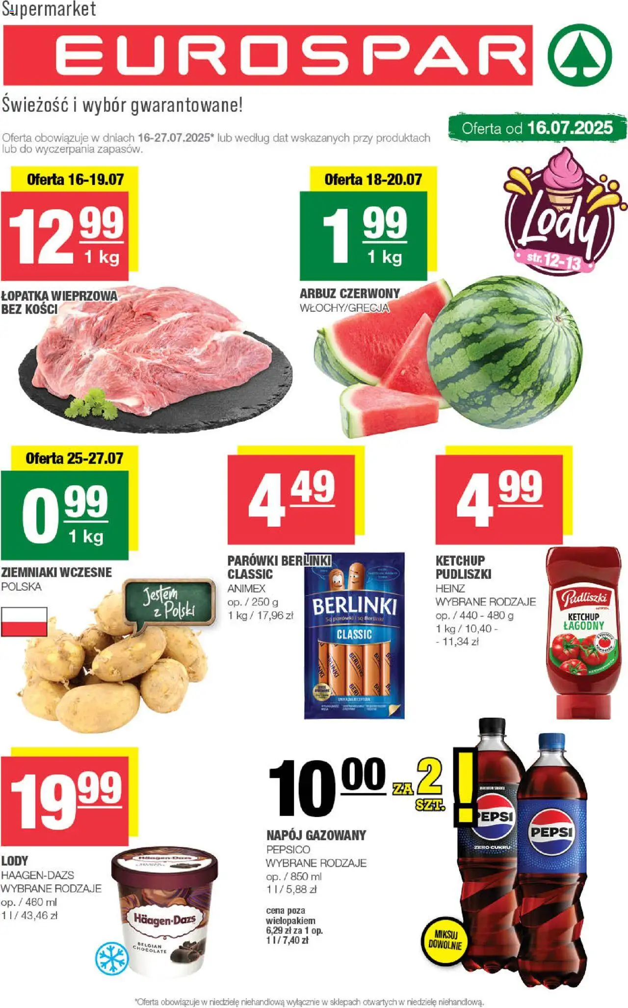 Spar Eurospar od 16.07.2025 - Nowa Gazetka - Numer strony 1