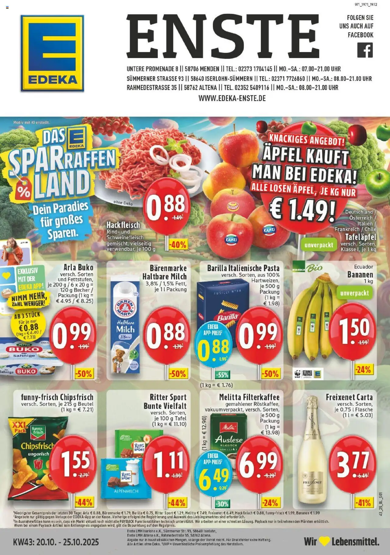 EDEKA Prospekt ab 19.10.2025 - Prospekt Iserlohn Online