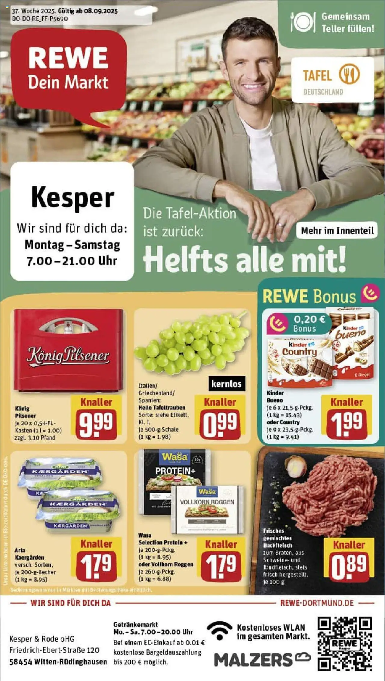 REWE Prospekt ab 07.09.2025 nächste Woche - Prospekt Witten	