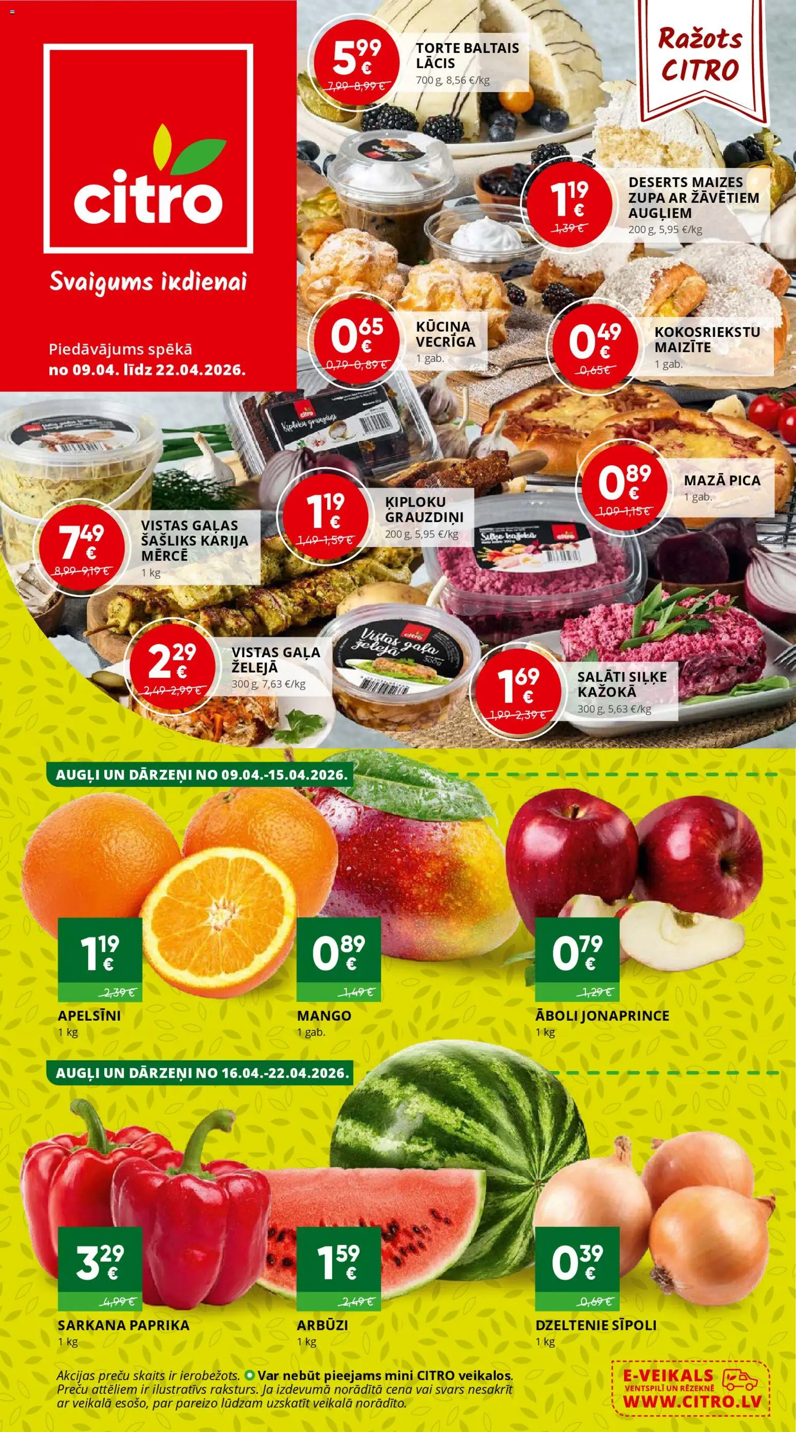Skatīt Citro akciju bukletu, derīgs no 09.04.2026.