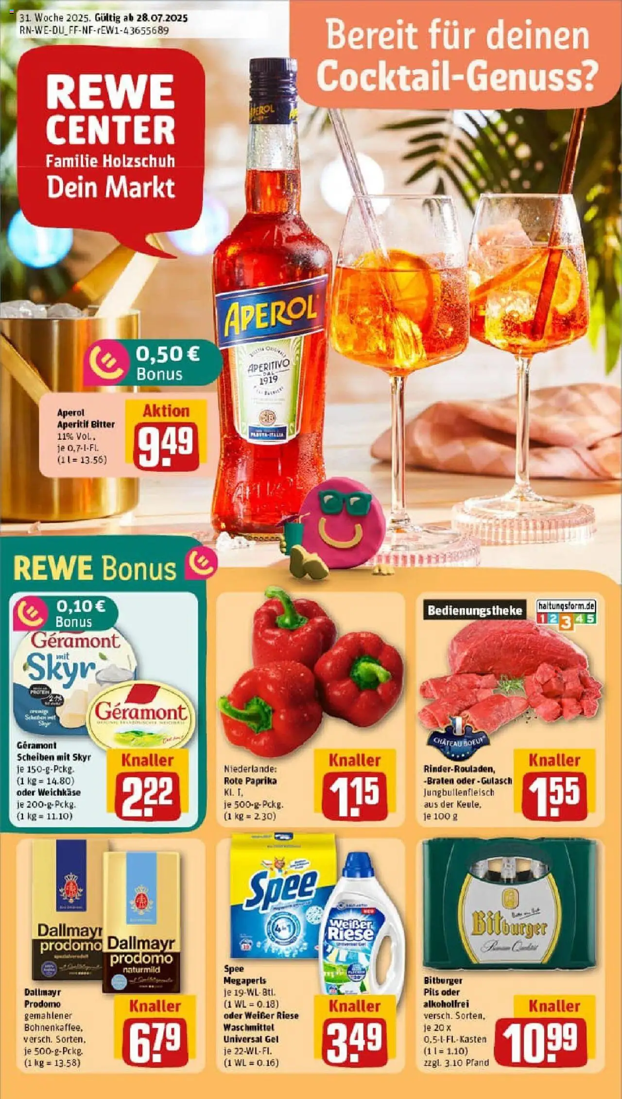 REWE Prospekt ab 27.07.2025 nächste Woche - Prospekt Krefeld	