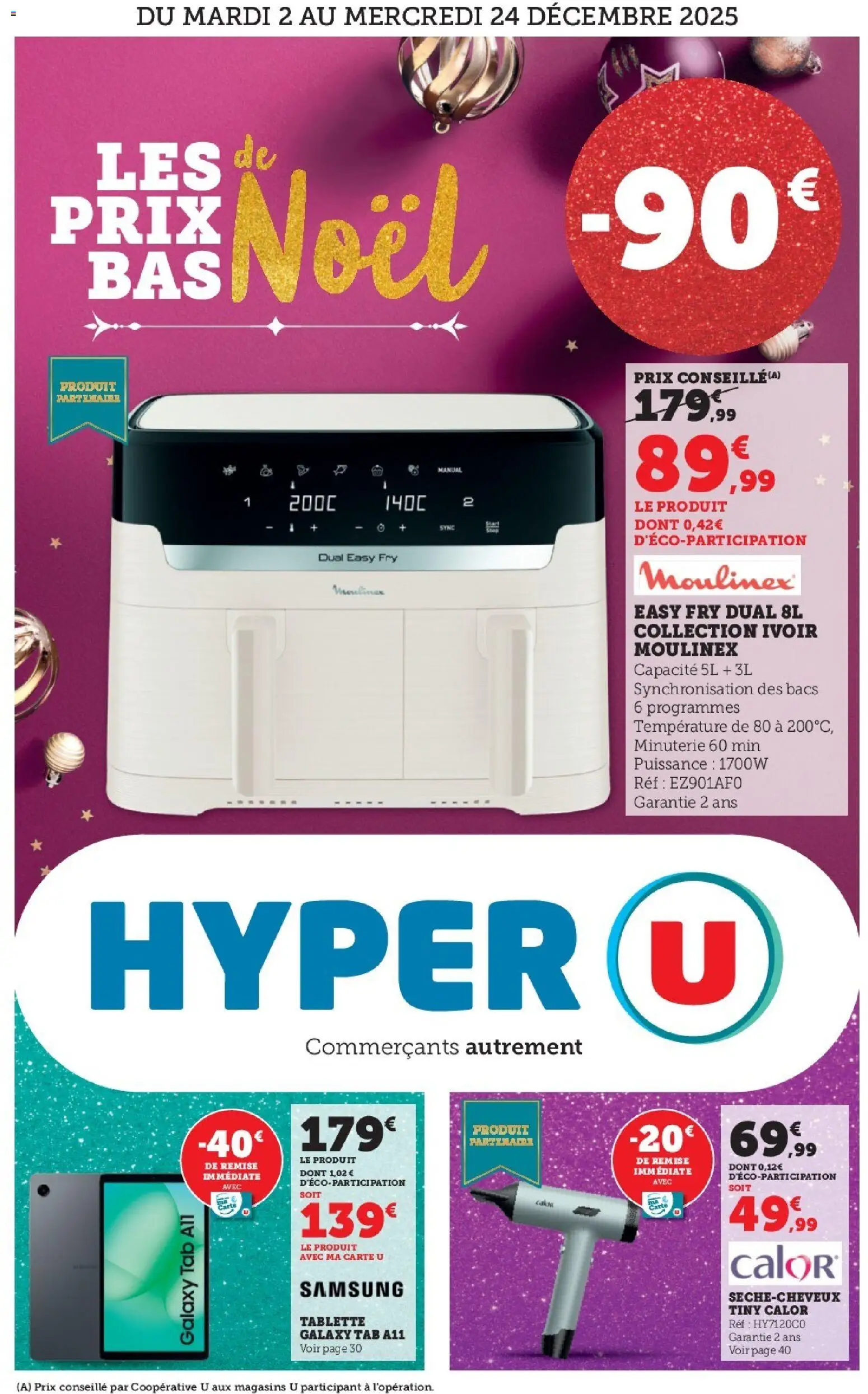 Prévisualisation de Noël à prix bas du magasin Hyper U formulaire valide 02/12/2025