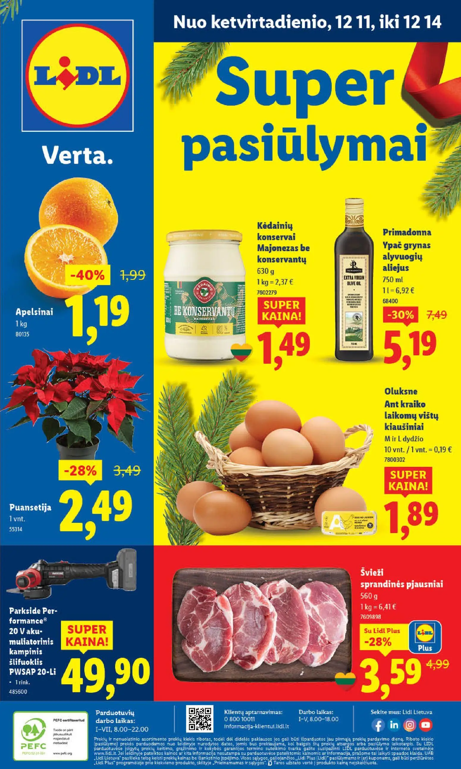 LIDL parduotuvės leidinio Leidinys galiojančio nuo 2025.12.11 peržiūra