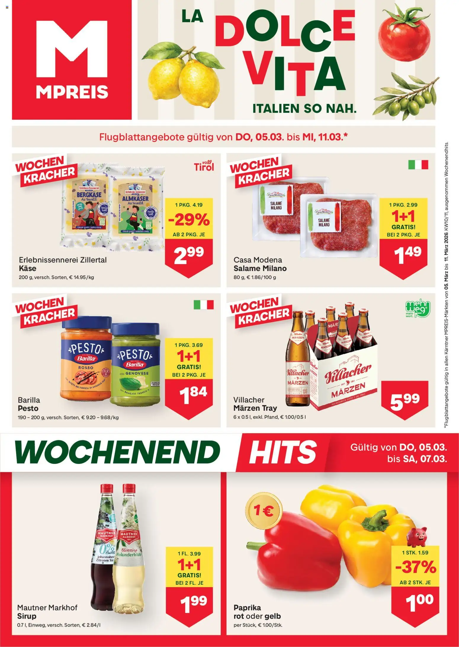 Vorschau der Angebote: MPREIS Dellach im Drautal gültig ab 05.03.2026